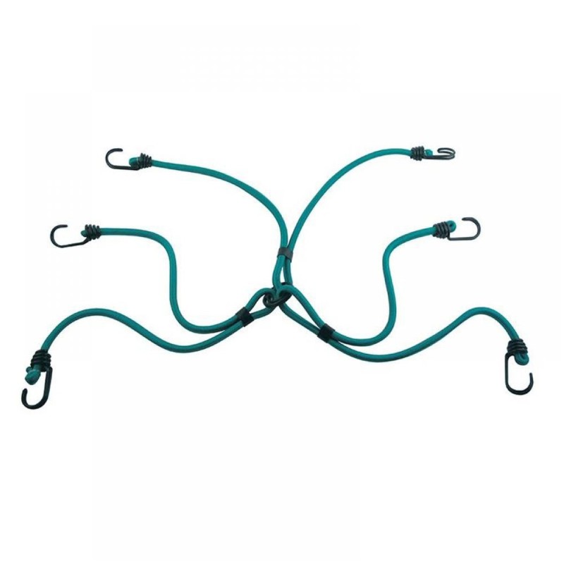 Bungee spider z 6 nogami 80 cm – Podwójny odwrócony hak – Kolor: zielony