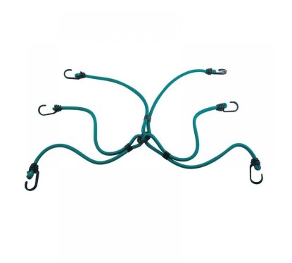 Bungee spider z 6 nogami 80 cm – Podwójny odwrócony hak – Kolor: zielony