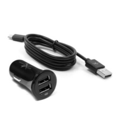 Ładowarka samochodowa do telefonu 2 x USB 3.1A + kabel micro USB - eXtreme® - NCC312U+CM