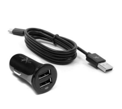 Ładowarka samochodowa do telefonu 2 x USB 3.1A + kabel micro USB - eXtreme® - NCC312U+CM
