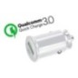 Ładowarka samochodowa do telefonu FAST QC 3.0 + kabel micro USB - eXtreme® Ampere - 3A - ACCU3QC30B+CM