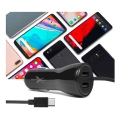 Ładowarka samochodowa do telefonu USB Typ-C + 2 x USB - eXtreme® Ampere - 4A - ACCC2U4B