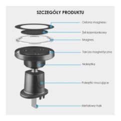 Uchwyt samochodowy PREMIUM - do kratki - eXtreme® - typ:O-14 W MagSafe