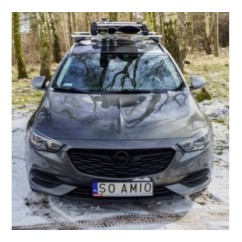 Bagażnik dachowy na narty snowboard krótki 570 mm SSR-01S