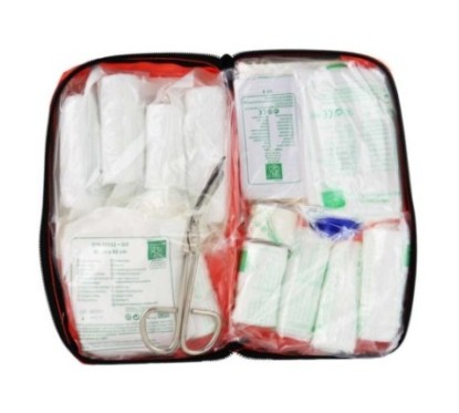 Apteczka samochodowa pierwszej pomocy z ustnikiem DIN 13164