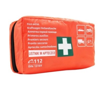 Apteczka samochodowa pierwszej pomocy z ustnikiem DIN 13164